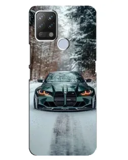 Чохол для TECNO Pova з картинкою «BMW у зимовому лісі»