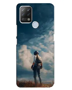 Чохол для TECNO Pova з картинкою «Герой PUBG на скелі»