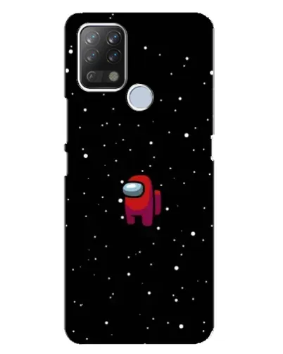 Чехол для TECNO Pova с картинкой «Красный Among Us»