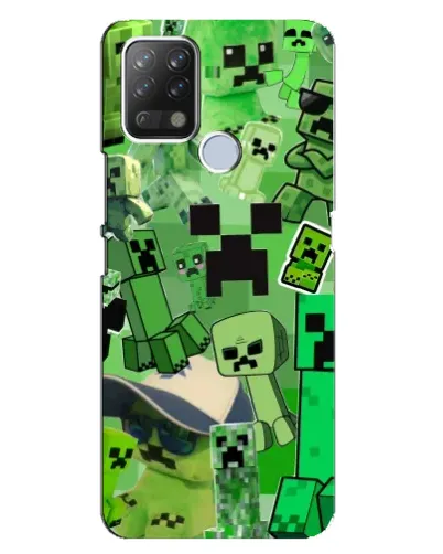 Чехол для TECNO Pova с картинкой «Криперы Minecraft» Чехол для TECNO Pova с картинкой «Криперы Minecraft»