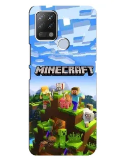 Чехол для TECNO Pova с картинкой «Minecraft классический мир»