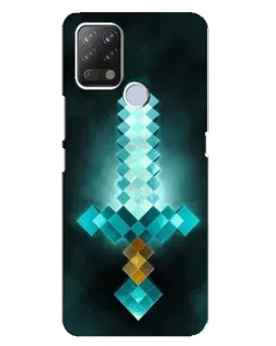 Чехол для TECNO Pova с картинкой «Алмазный меч неон»