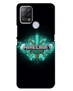 Чехол для TECNO Pova с картинкой «Minecraft Diamond лого»