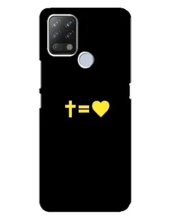 Чохол для TECNO Pova з картинкою «Серце та Хрест»