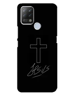 Чехол для TECNO Pova с картинкой «Графический крест Jesus» Чехол для TECNO Pova с картинкой «Графический крест Jesus»