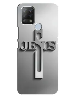 Чехол для TECNO Pova с картинкой «Металлический крест Jesus» Чехол для TECNO Pova с картинкой «Металлический крест Jesus»