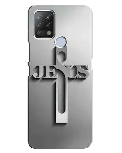 Чехол для TECNO Pova с картинкой «Металлический крест Jesus» Чехол для TECNO Pova с картинкой «Металлический крест Jesus»