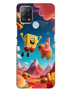 Чехол для TECNO Pova с картинкой «Космический фастфуд»