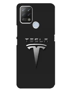 Чохол для TECNO Pova з картинкою «Сталевий логотип Tesla»