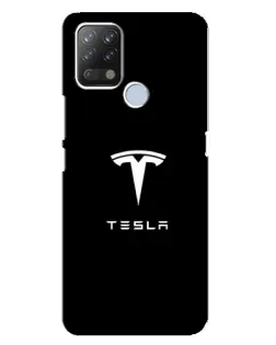 Чохол для TECNO Pova з картинкою «Tesla White Logo»