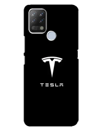 Чехол для TECNO Pova с картинкой «Tesla White Logo» Чехол для TECNO Pova с картинкой «Tesla White Logo»