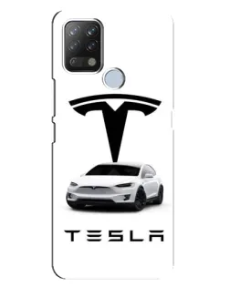 Чохол для TECNO Pova з картинкою «Tesla White Style»
