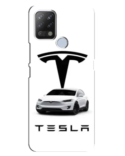 Чехол для TECNO Pova с картинкой «Tesla White Style» Чехол для TECNO Pova с картинкой «Tesla White Style»