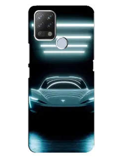 Чохол для TECNO Pova з картинкою «Tesla в неоні»