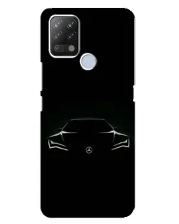 Чехол для TECNO Pova с картинкой «Mercedes — силуэт авто» Чехол для TECNO Pova с картинкой «Mercedes — силуэт авто»