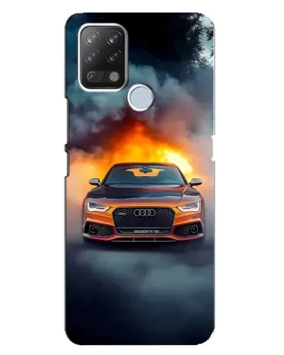 Чехол для TECNO Pova с картинкой «Audi в огненном дыму» Чехол для TECNO Pova с картинкой «Audi в огненном дыму»