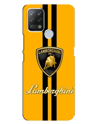 Чохол для TECNO Pova з картинкою «Lamborghini Stripe жовтий»