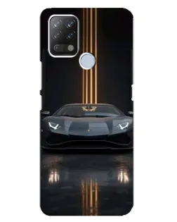 Чохол для TECNO Pova з картинкою «Lamborghini золоті лінії»