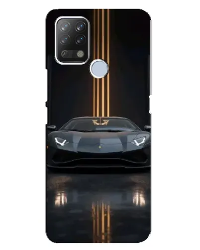 Чохол для TECNO Pova з картинкою «Lamborghini золоті лінії»