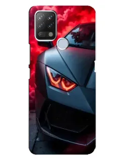 Чохол для TECNO Pova з картинкою «Lamborghini червоне сяйво»