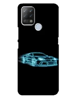 Чохол для TECNO Pova з картинкою «Неоновий контур Lamborghini»