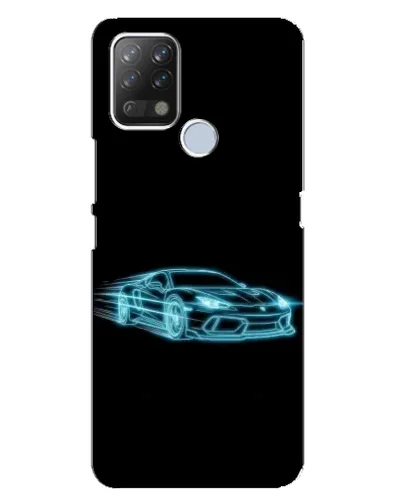 Чохол для TECNO Pova з картинкою «Неоновий контур Lamborghini»