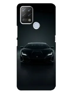 Чохол для TECNO Pova з картинкою «Чорний Lamborghini Aventador»