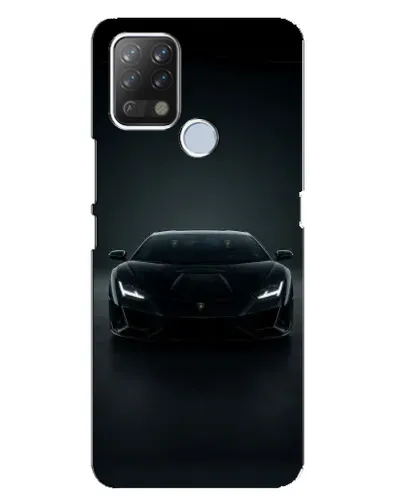 Чохол для TECNO Pova з картинкою «Чорний Lamborghini Aventador»