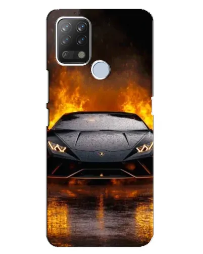 Чохол для TECNO Pova з картинкою «Lamborghini у вогні»