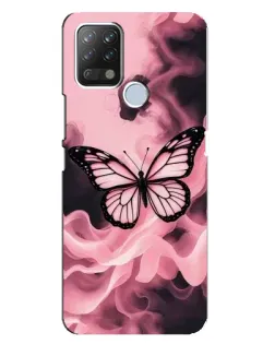 Чохол для TECNO Pova з картинкою «Метелик у диму»