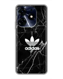 Чехол для TECNO Spark 10 Pro с картинкой «Белый мрамор Adidas»