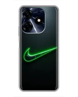 Чехол для TECNO Spark 10 Pro с картинкой «Неоновый контур Nike» Чехол для TECNO Spark 10 Pro с картинкой «Неоновый контур Nike»