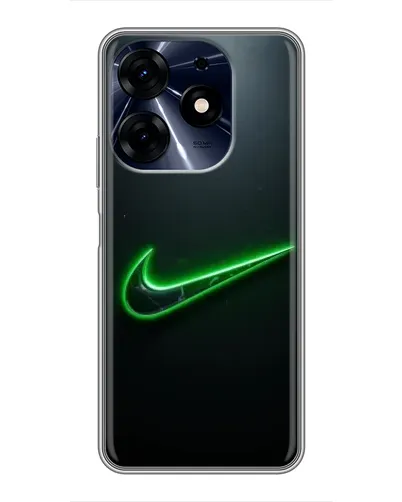 Чехол для TECNO Spark 10 Pro с картинкой «Неоновый контур Nike» Чехол для TECNO Spark 10 Pro с картинкой «Неоновый контур Nike»