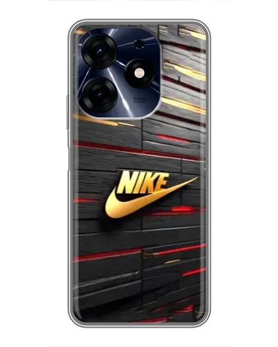 Чехол для TECNO Spark 10 Pro с картинкой «Золотой Nike на металле» Чехол для TECNO Spark 10 Pro с картинкой «Золотой Nike на металле»
