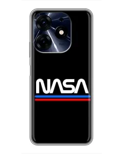 Чехол для TECNO Spark 10 Pro с картинкой «NASA — классика Red Blue» Чехол для TECNO Spark 10 Pro с картинкой «NASA — классика Red Blue»