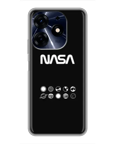 Чехол для TECNO Spark 10 Pro с картинкой «NASA — технический принт» Чехол для TECNO Spark 10 Pro с картинкой «NASA — технический принт»
