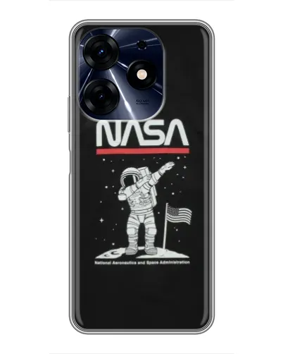 Чехол для TECNO Spark 10 Pro с картинкой «NASA — шагаем по Луне» Чехол для TECNO Spark 10 Pro с картинкой «NASA — шагаем по Луне»