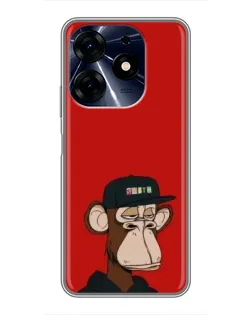 Чехол для TECNO Spark 10 Pro с картинкой «Bored Ape — красный фон» Чехол для TECNO Spark 10 Pro с картинкой «Bored Ape — красный фон»