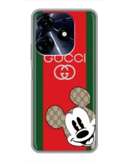 Чехол для TECNO Spark 10 Pro с картинкой «Gucci — полосы и Микки» Чехол для TECNO Spark 10 Pro с картинкой «Gucci — полосы и Микки»