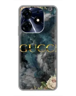 Чехол для TECNO Spark 10 Pro с картинкой «Абстрактные цветы Gucci» Чехол для TECNO Spark 10 Pro с картинкой «Абстрактные цветы Gucci»