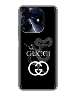 Чехол для TECNO Spark 10 Pro с картинкой «Gucci — серебряная змея» Чехол для TECNO Spark 10 Pro с картинкой «Gucci — серебряная змея»