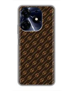 Чехол для TECNO Spark 10 Pro с картинкой «Gucci — золотые диагонали» Чехол для TECNO Spark 10 Pro с картинкой «Gucci — золотые диагонали»