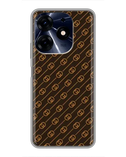 Чехол для TECNO Spark 10 Pro с картинкой «Gucci — золотые диагонали» Чехол для TECNO Spark 10 Pro с картинкой «Gucci — золотые диагонали»