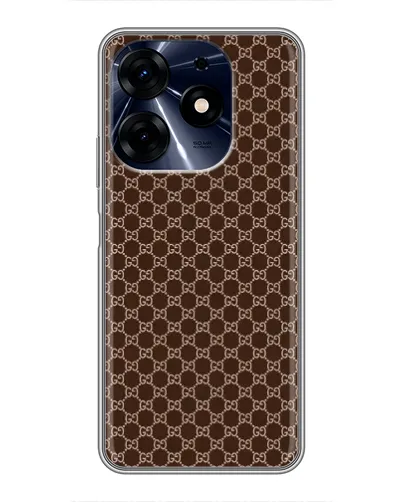 Чехол для TECNO Spark 10 Pro с картинкой «Gucci — шоколадная сетка» Чехол для TECNO Spark 10 Pro с картинкой «Gucci — шоколадная сетка»