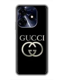 Чехол для TECNO Spark 10 Pro с картинкой «Gucci — золото на черном» Чехол для TECNO Spark 10 Pro с картинкой «Gucci — золото на черном»