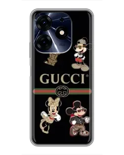 Чехол для TECNO Spark 10 Pro с картинкой «Gucci — герои Disney и монограмма» Чехол для TECNO Spark 10 Pro с картинкой «Gucci — герои Disney и монограмма»
