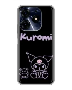 Чехол для TECNO Spark 10 Pro с картинкой «Kuromi — черный минимализм» Чехол для TECNO Spark 10 Pro с картинкой «Kuromi — черный минимализм»