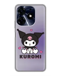 Чехол для TECNO Spark 10 Pro с картинкой «Kuromi — фиолетовый арт»