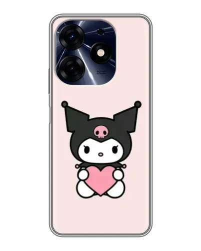 Чехол для TECNO Spark 10 Pro с картинкой «Kuromi и сердце» Чехол для TECNO Spark 10 Pro с картинкой «Kuromi и сердце»