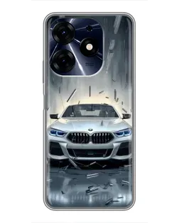 Чехол для TECNO Spark 10 Pro с картинкой «BMW в свете фар»